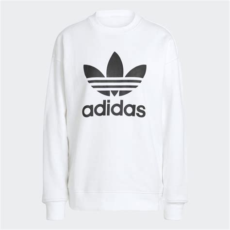 Adidas white sweatshirt sale